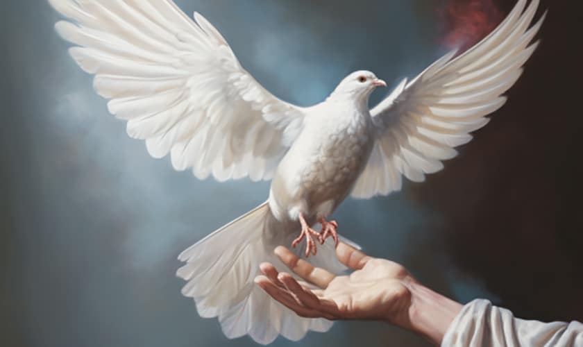 releasing a dove suggesting the liberation from neediness through self-love angel 333