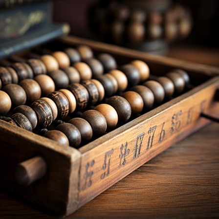 antique abacus, representing the ancient art of numerology number 0