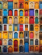 vibrant collage of doors of various styles life path 5