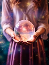 person holding a crystal ball life path number