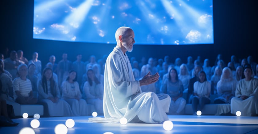 spiritual leader addressing a captivated audience life path 33